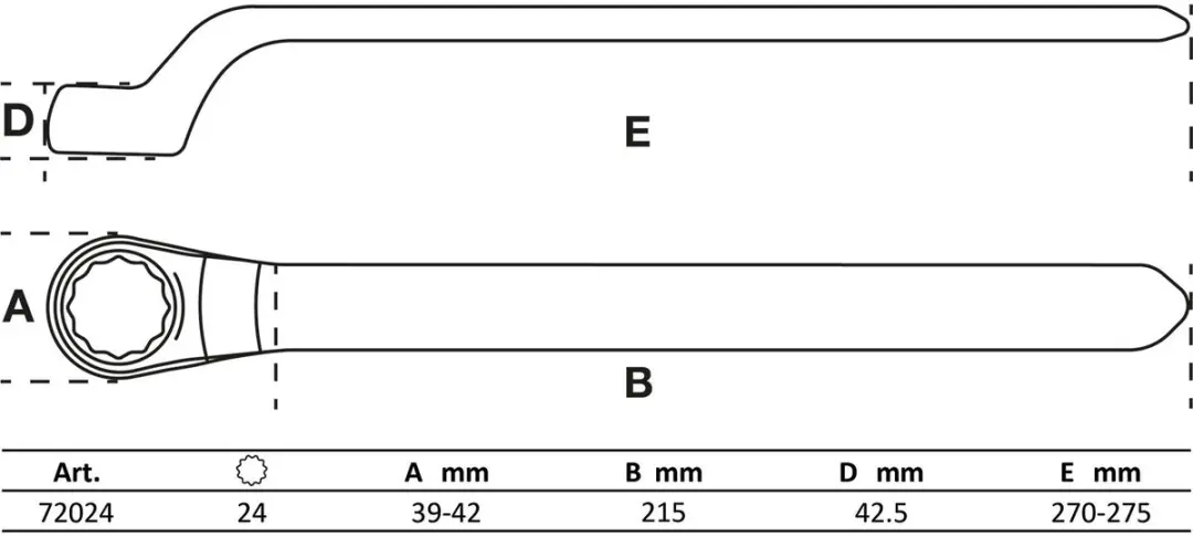 BGS VDE ringsleutel diepliggend 24 mm - afbeelding 4 van 4