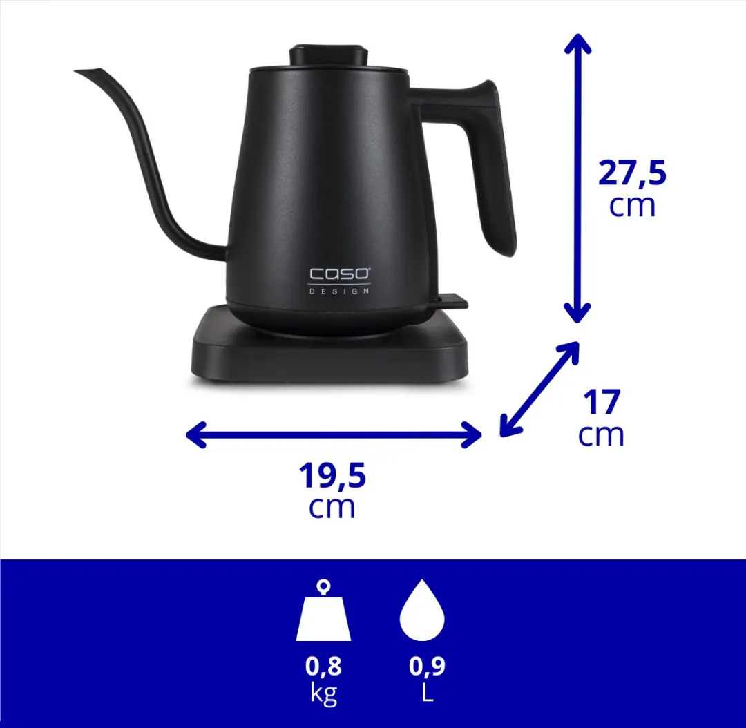 Caso Coffee Classic Kettle 1877 - 0,6L 1310W - Zwart