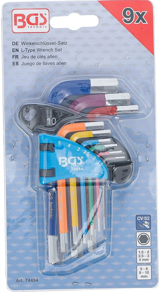 BGS technic Stiftsleutelset 9-delig 1,5-10 mm - afbeelding 2 van 4