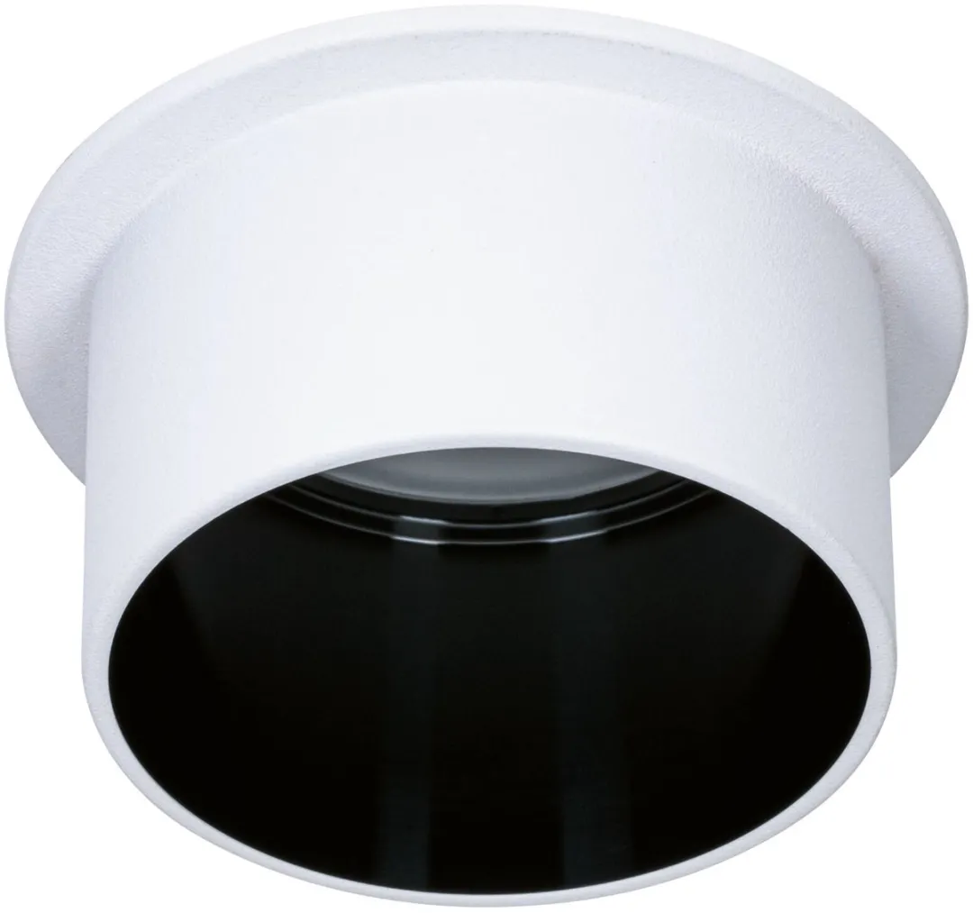 Paulmann LED-inbouwlamp Gil Coin 6W 470lm 2700K - IP44 - Wit/Zwart mat