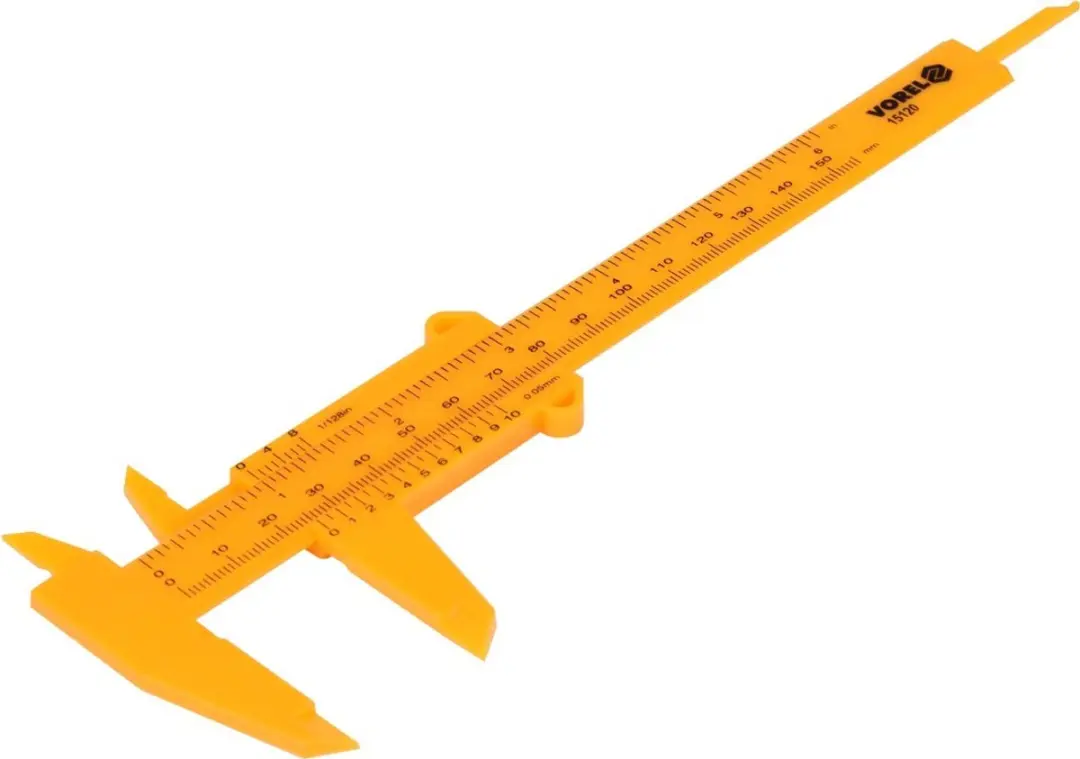 Vorel 15120 Kunststof Schuifmaat 150mm - Geel - afbeelding 2 van 3
