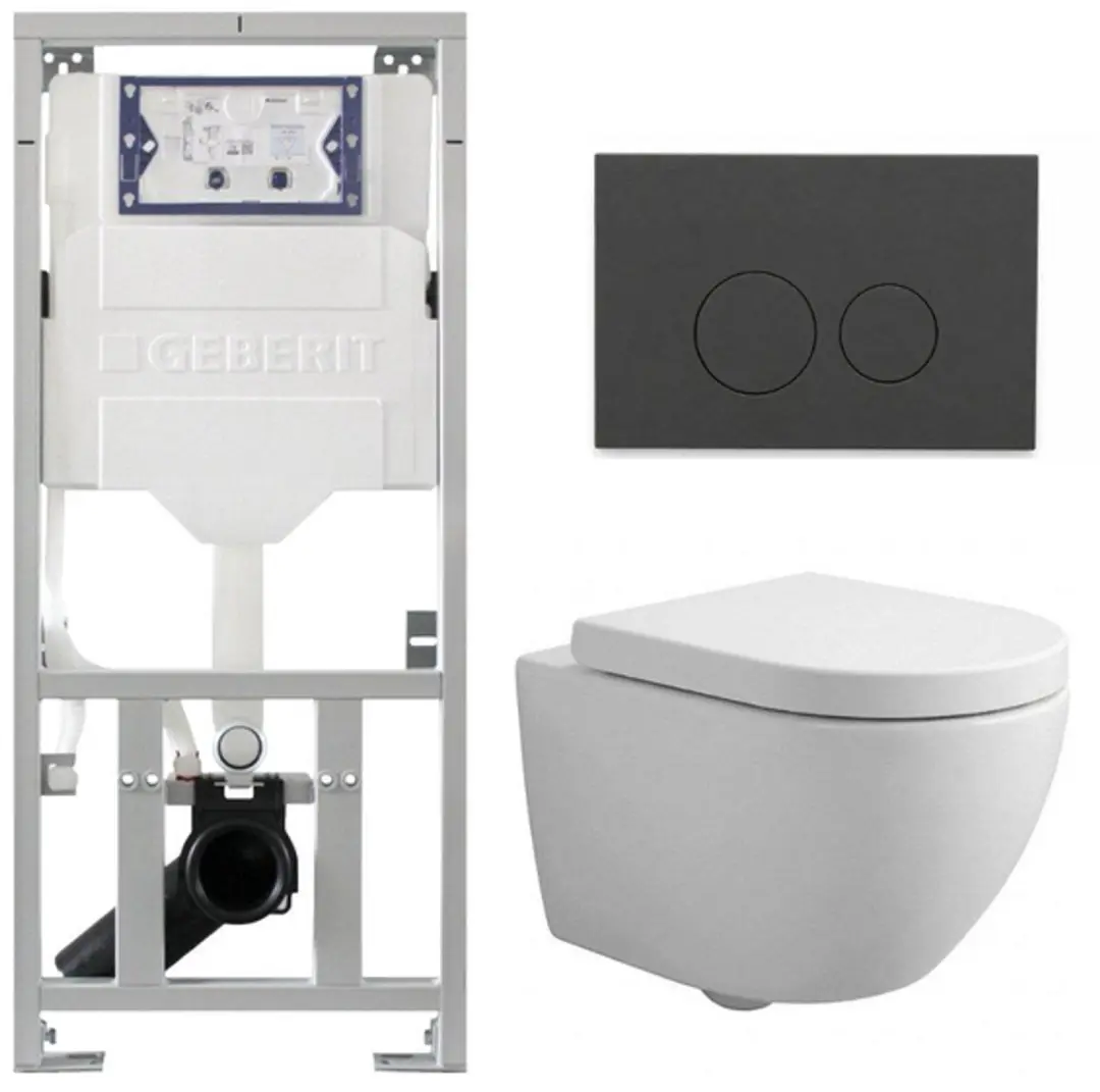 QeramiQ Dely Swirl Compact Toiletset