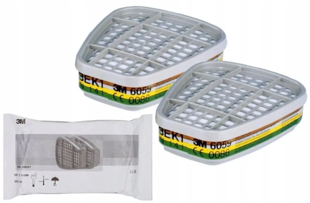 Filter 3M 6059- 2 sztuks- multi gas absorber-gerenommeerde merk 3M™ ABEK1