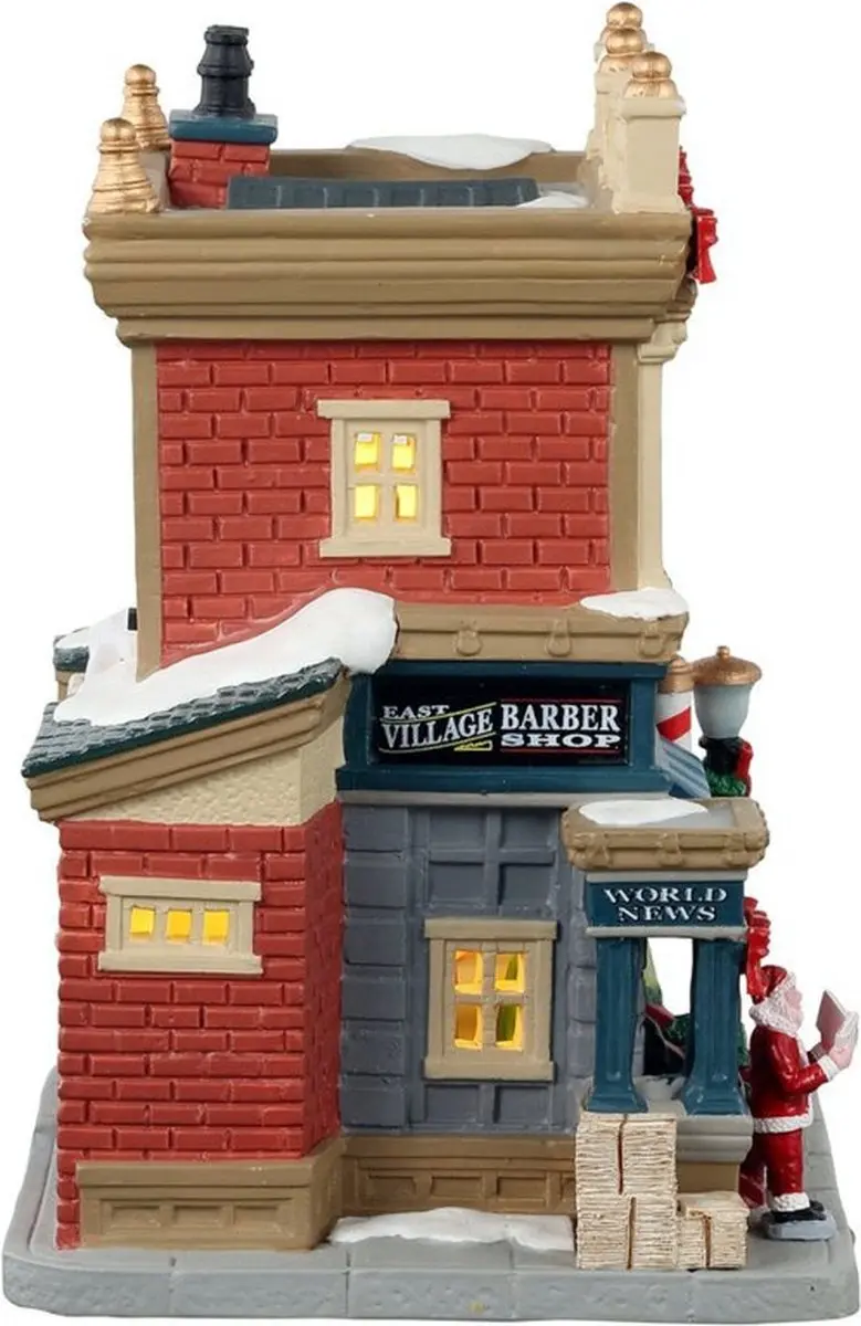 Lemax East Village Barber Shop Verlicht Gebouw - Led - afbeelding 3 van 4