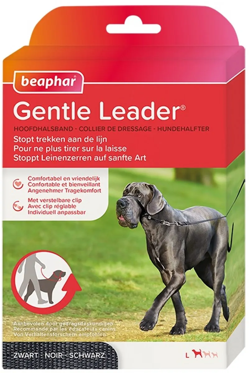 Beaphar Gentle Leader Hoofhalster L - Zwart