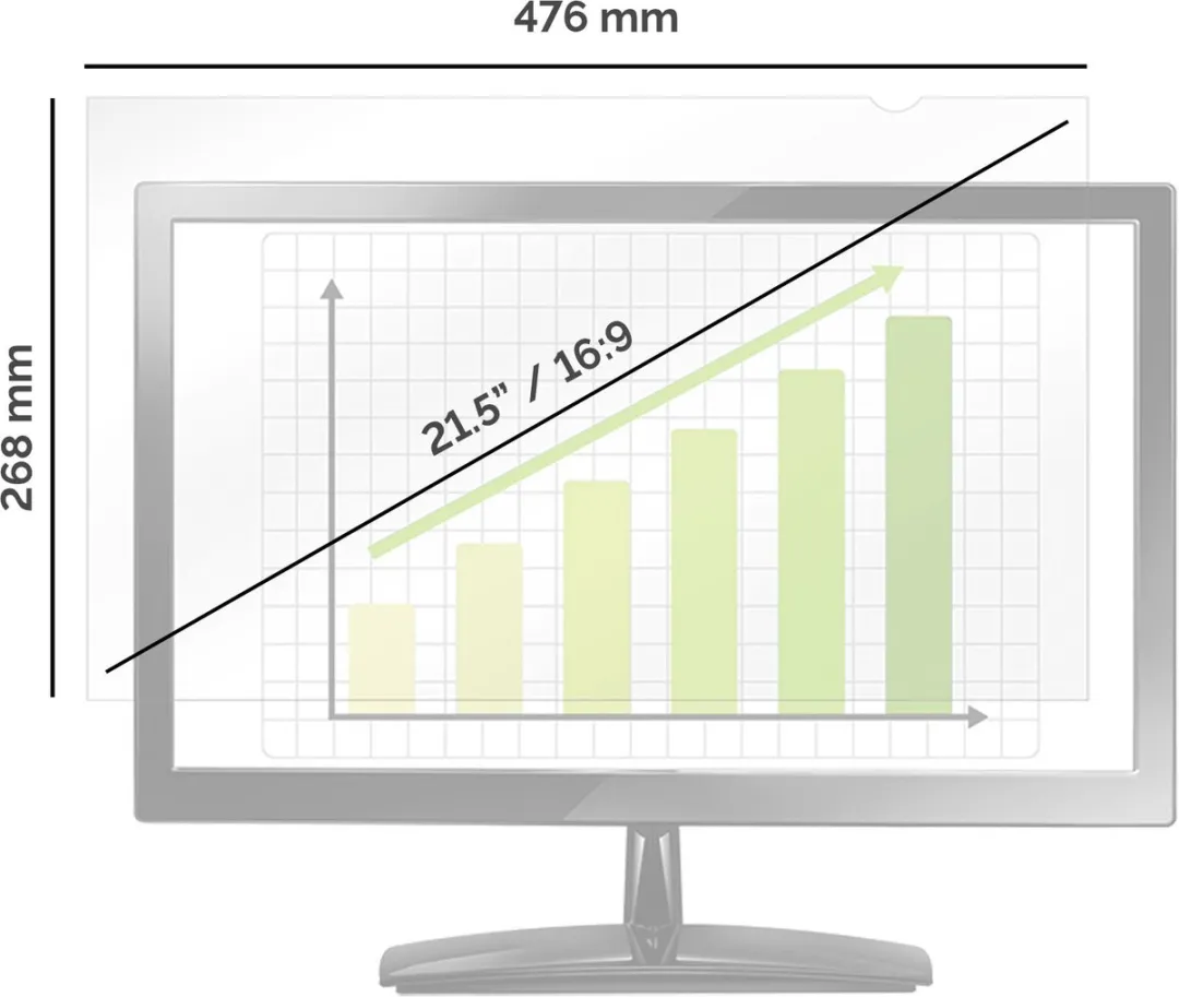 Fellowes Privascreen Privacyfilter 21,5 inch - Zwart