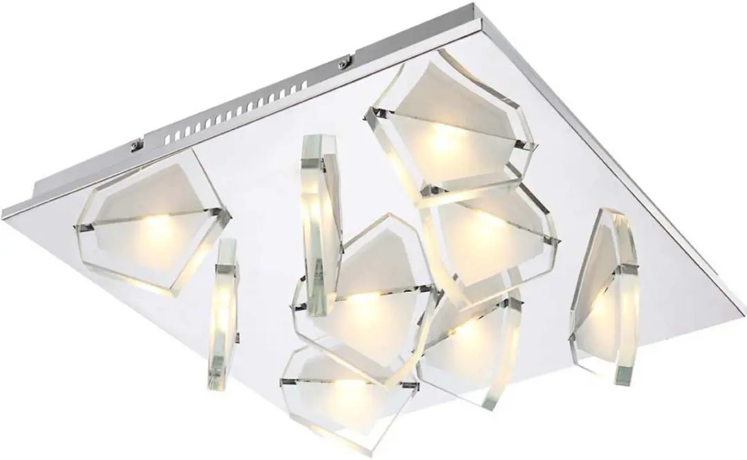 Aantrekkelijke 40,5W LED plafondlamp eetkamer chroom hal Globo MIA 68596-9
