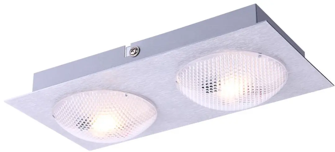 Plafondlamp Wandlamp Woonkamerlamp, 2 vlammen gesatineerd, LED 5W 345Lm warm wit
