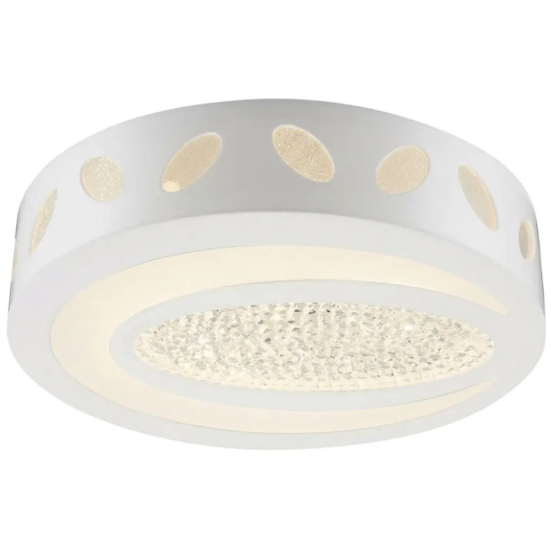 Plafondlamp kristal LED plafondlamp woonkamerlamp wit slaapkamerlamp, 21W 1250lm