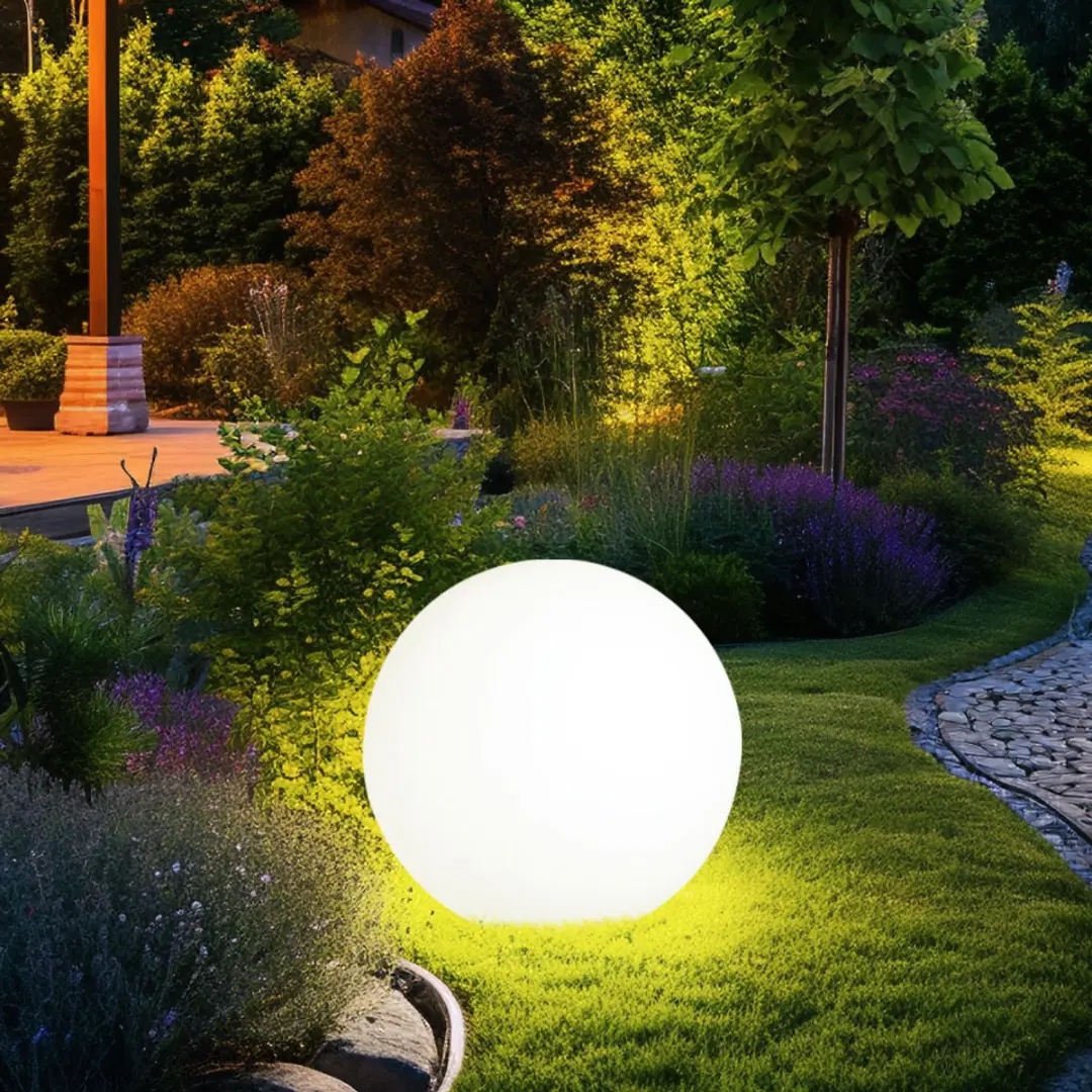 Globo - vloerlamp - Toula - wit - kunststof - Ø 40cm - E27 - 31776 - afbeelding 5 van 6
