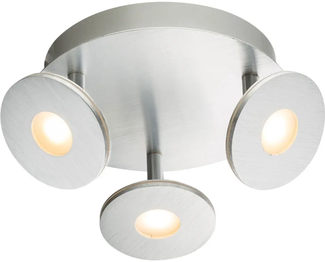 LED plafondspot plafondlamp ronde spots opaal aluminium 25 cm woonkamer slaapkam
