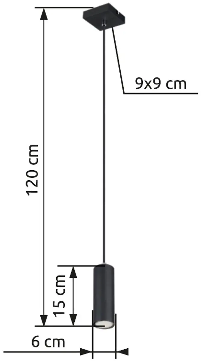 Globo Robby Hanglamp 57911HB - GU10 - Zwart - afbeelding 3 van 6