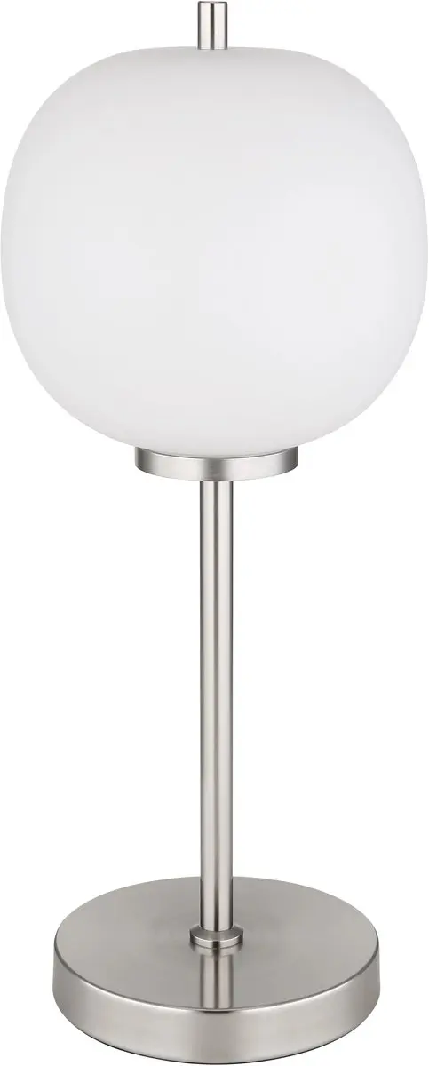 Globo Zwartje I Tafellamp - E14 - Ø19cm - Staal wit - afbeelding 4 van 6