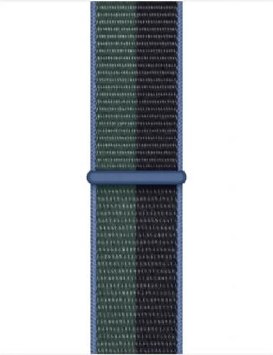 Apple Watch Geweven Sportband - 41mm Middernacht/Eucalyptus - S/M