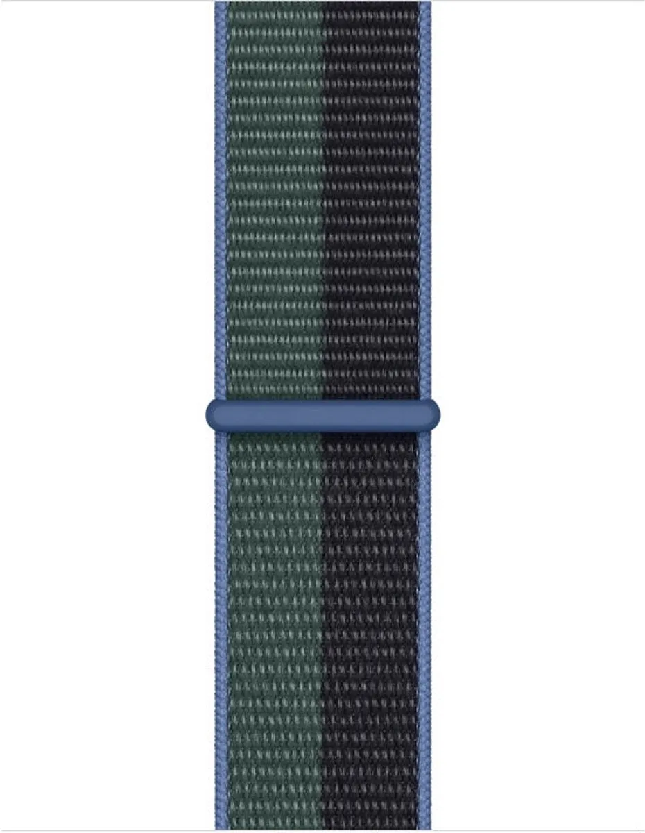 Apple Watch Geweven Sportband - 41mm Middernacht/Eucalyptus - S/M - afbeelding 6 van 6