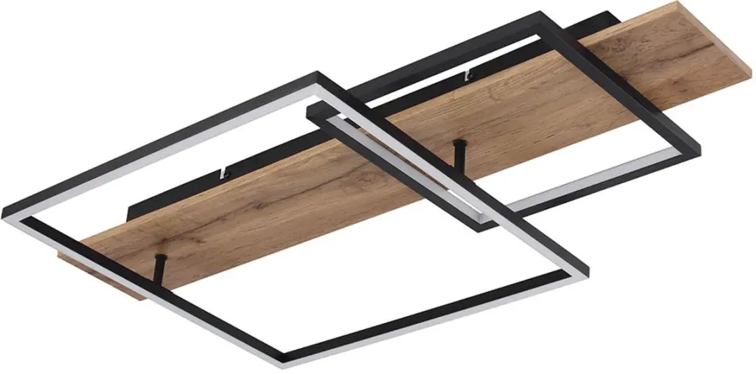 Plafondlamp woonkamer houtlook slaapkamerlamp Memory plafondlamp LED met houtloo