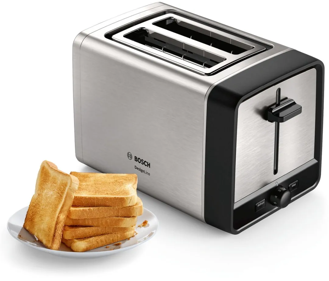 Bosch TAT5P420 DesignLine Broodrooster - 2 Sandwiches - 970W - afbeelding 2 van 6