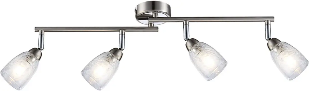 Plafondlamp woonkamer spot bar chroom plafondlamp eetkamer, beweegbare glazen sp
