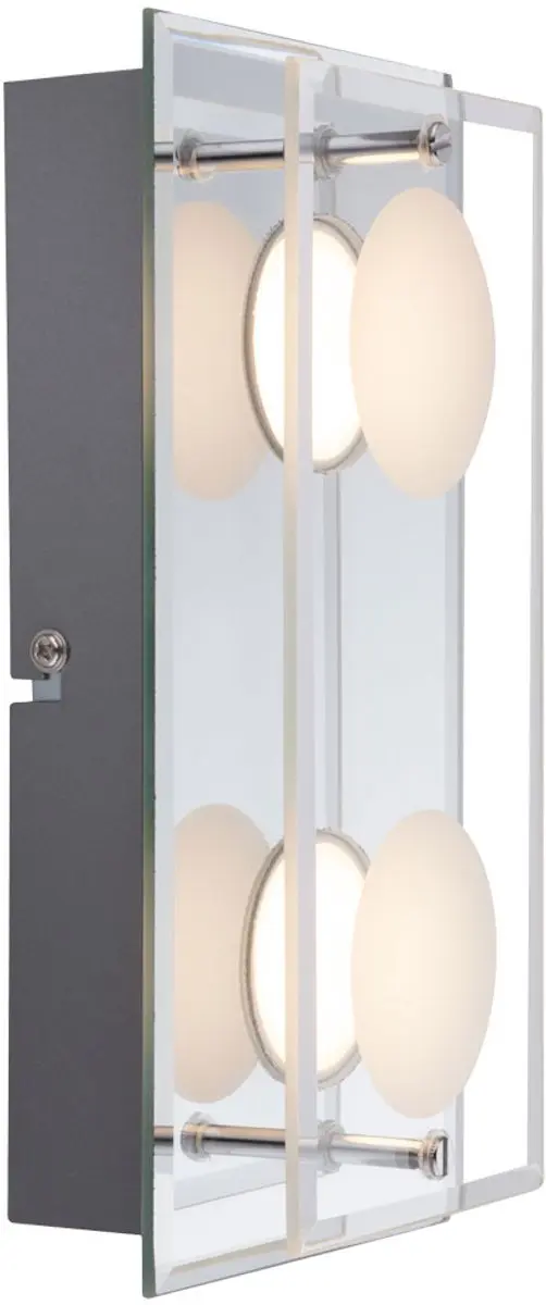 Wandlamp dimbaar chroom LED wandlamp hallamp glazen traplamp badkamerlamp, 4-tra