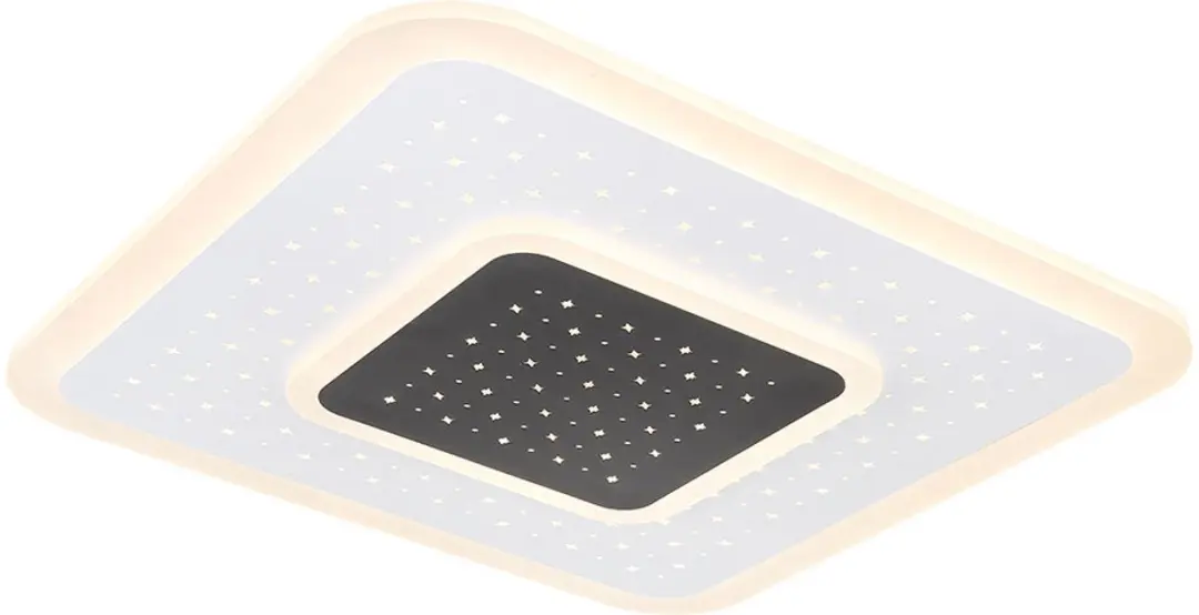 LED plafondlamp met afstandsbediening dimbare slaapkamerlamp ster effect wit, na