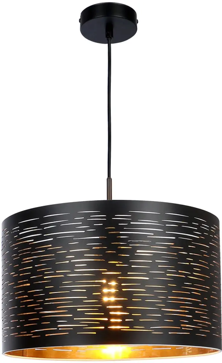 Hanglamp Hanglamp Woonkamerlamp Hanglamp rond Plafondlamp verlichting zwart-goud