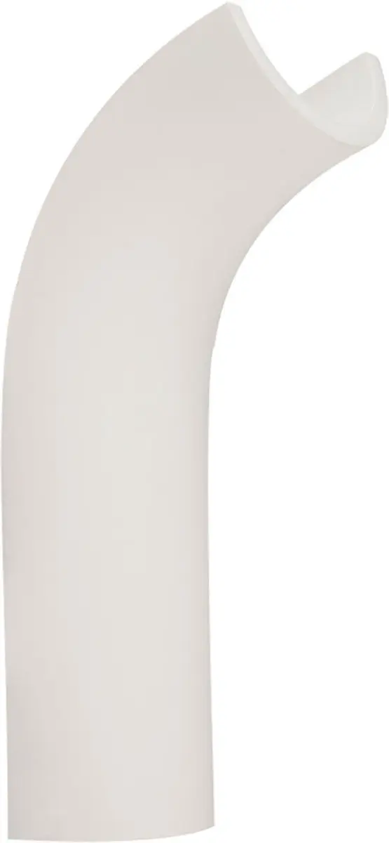 Wandlamp Binnenverlichting Ganglamp Entree, wit gipsen frame, gebogen vorm, 1x L