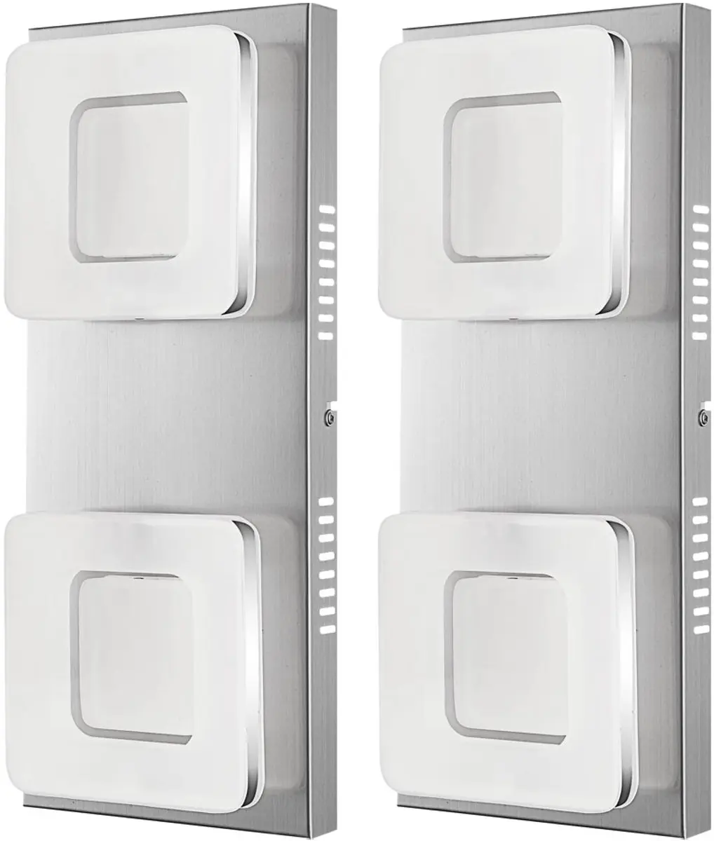 Wandlamp LED wandlamp traplamp gesatineerd hallamp 2 vlammen woonkamerlamp, 2x 1