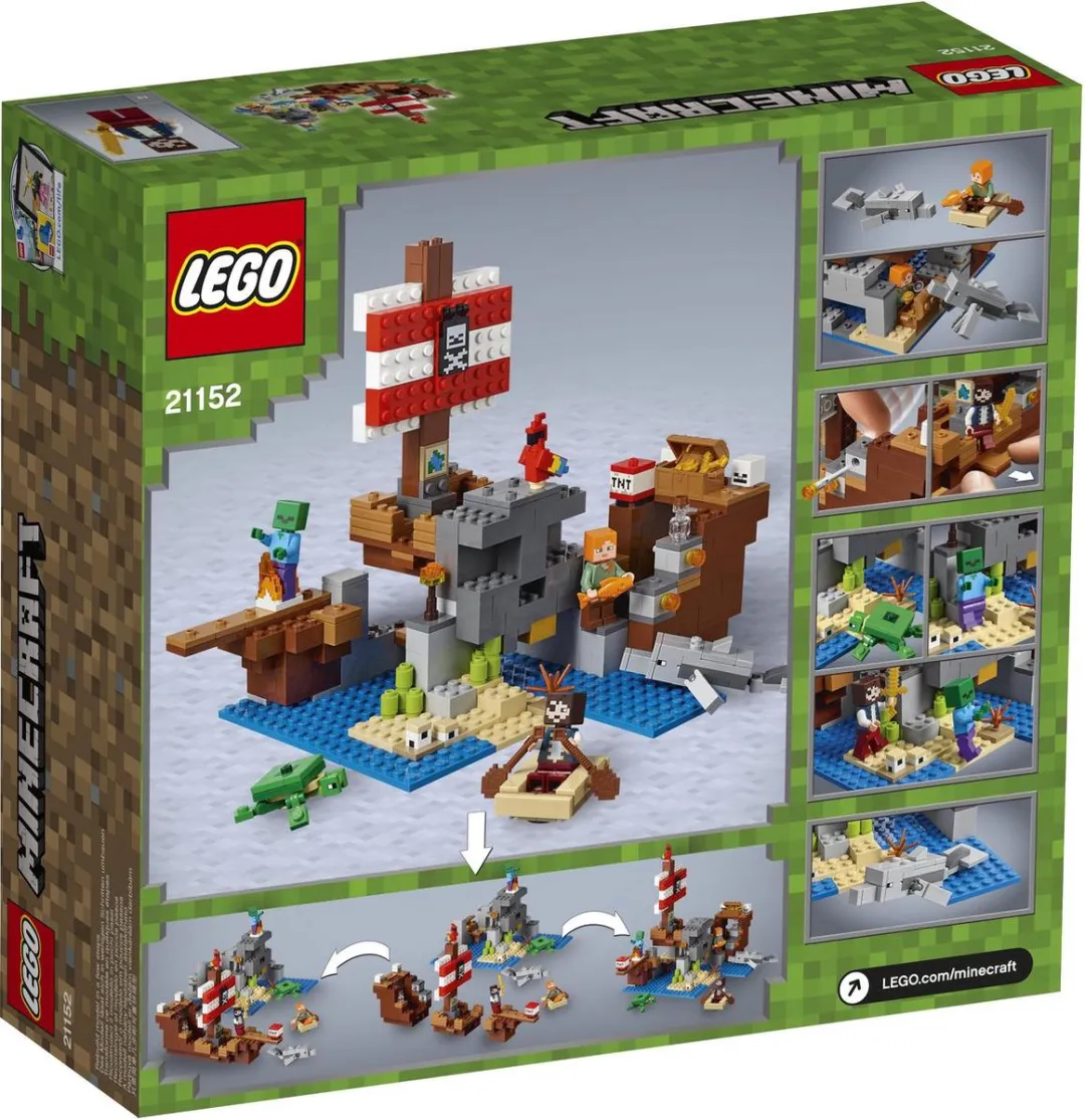LEGO Minecraft Piratenschip 21152 - 3 Minifiguren