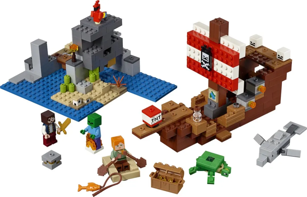 LEGO Minecraft Piratenschip 21152 - 3 Minifiguren