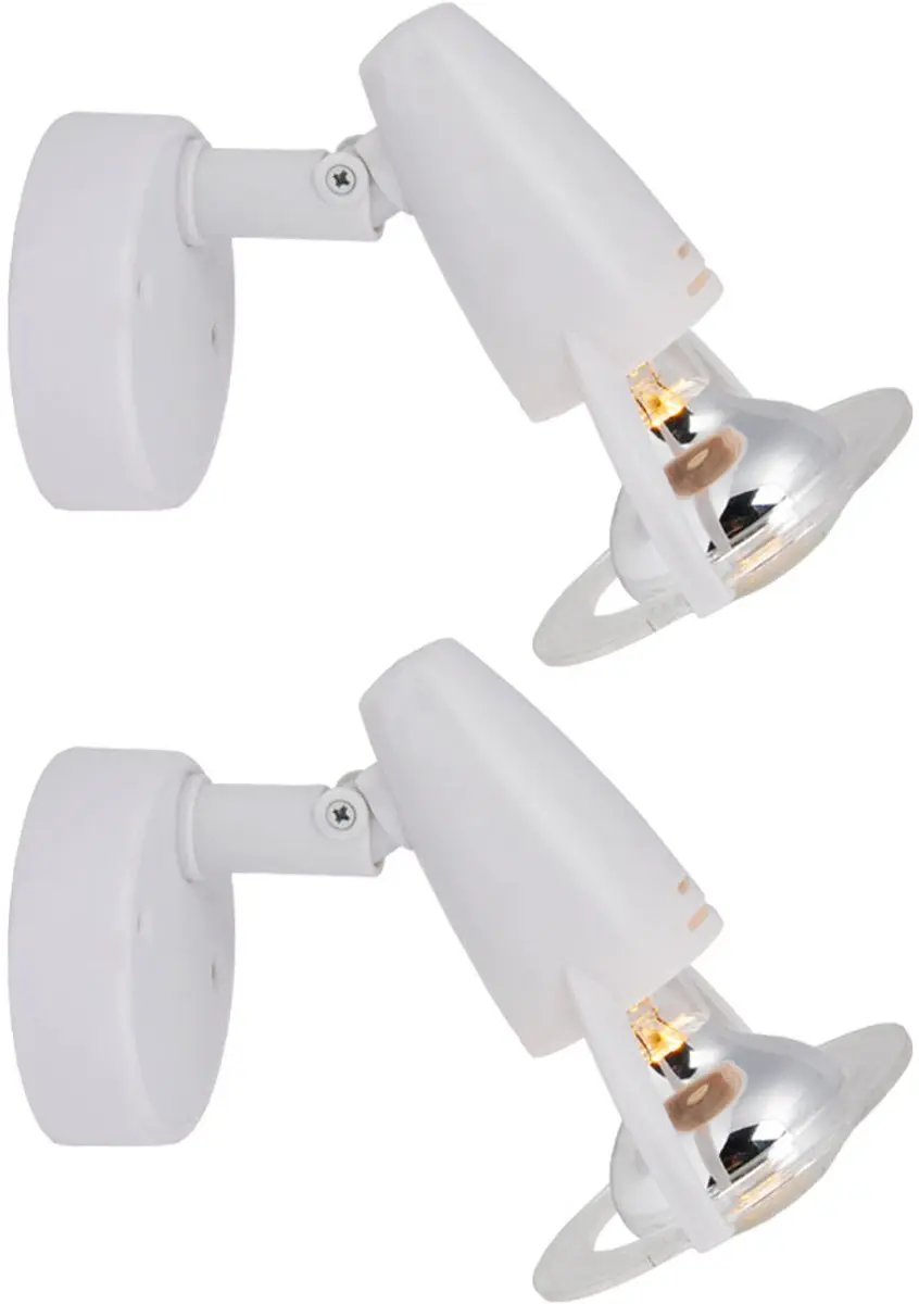 Wandlamp Woonkamerlamp Slaapkamerlamp Wandlamp Ganglamp, wit kunststof, 1x E14 b