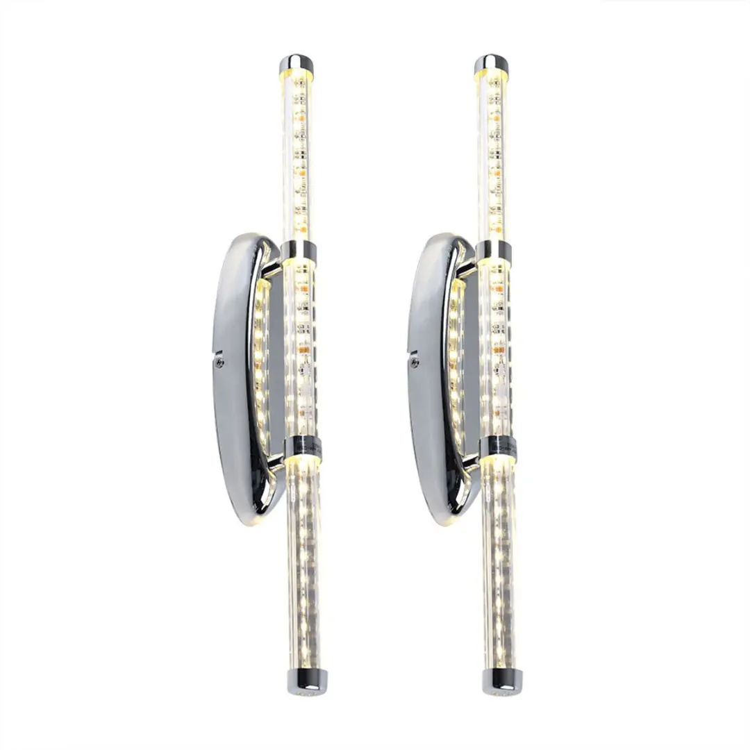Wandlamp, spiegellamp, slaapkamerlamp, woonkamerlamp, ruw vormgegeven, chroom bl