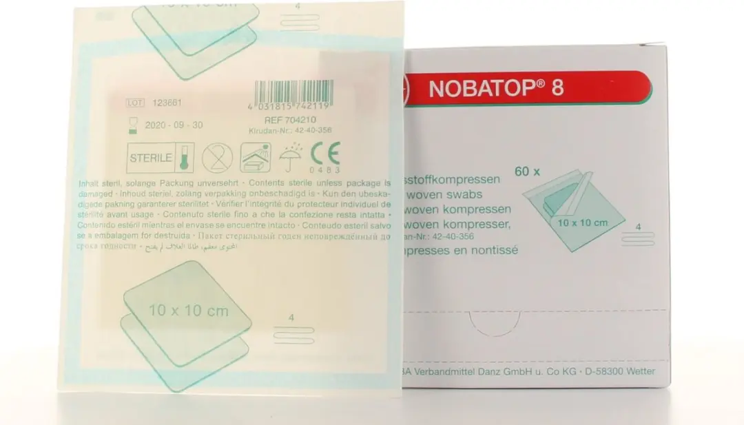 Noba NonWoven Kompres Nobatop 12 6-laags 10 x 10cm