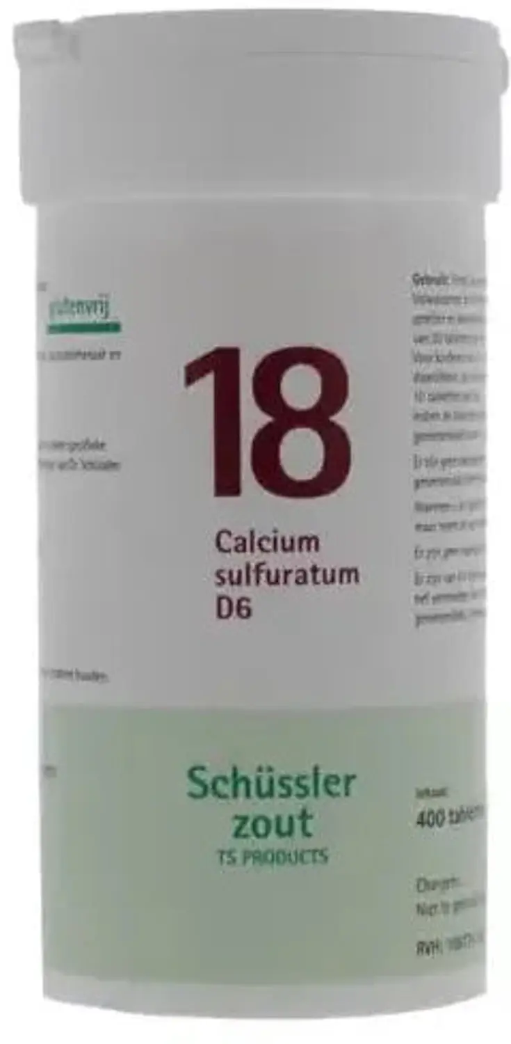Pfluger Celzout nr 18 Calcium Sulfuratum D6 - 400 tabletten - afbeelding 2 van 2