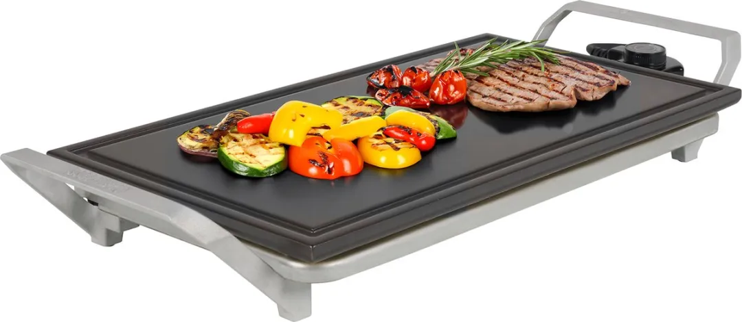 Princess 103150 Table Chef Premium Stone Grillplaat - Keramisch - 1500W - 46x26cm - Zwart