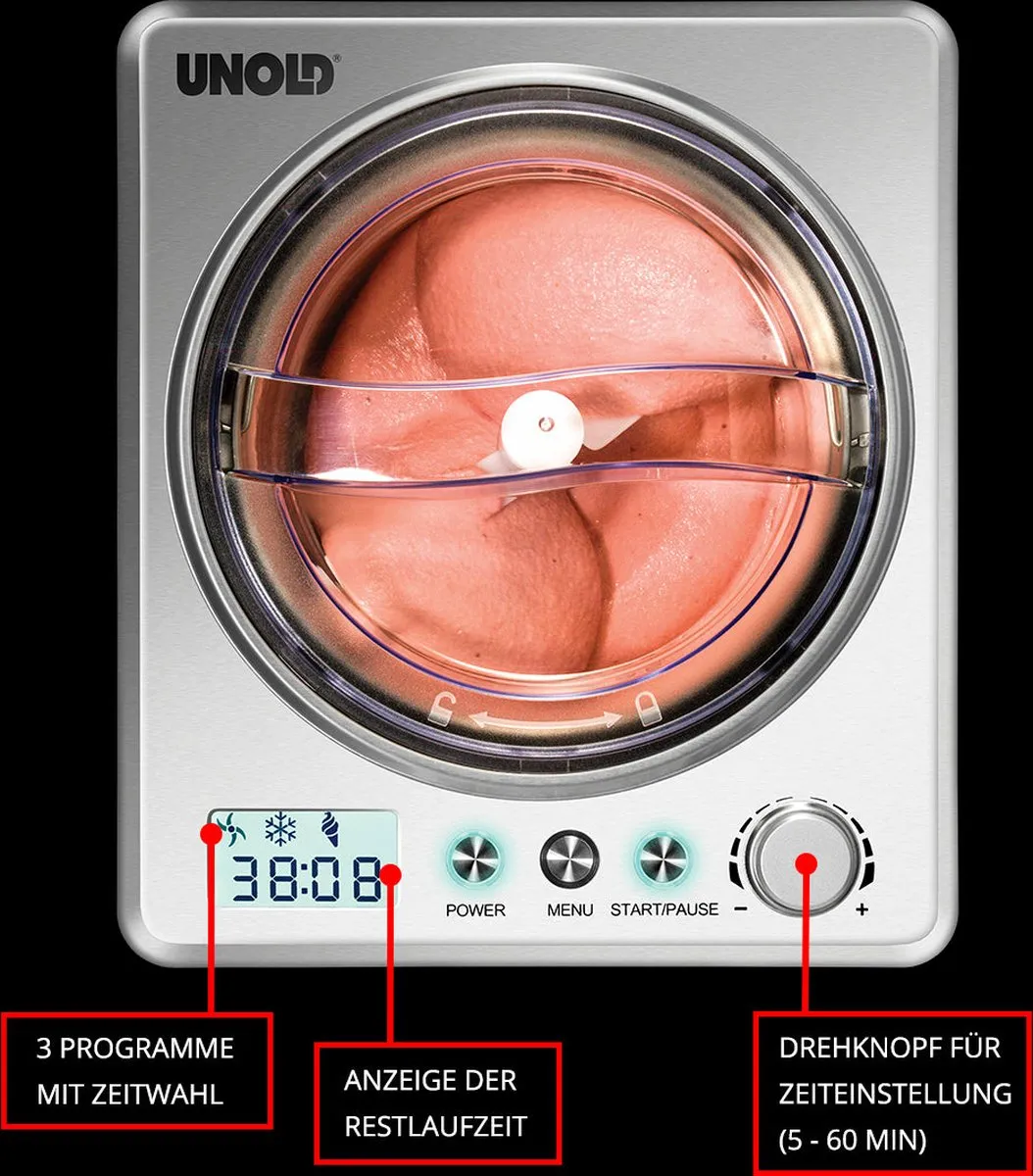 Unold 48872 IJsmachine - 2L - 180W - Roestvrijstaal