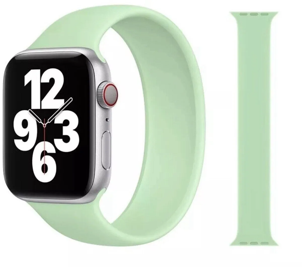 Apple Siliconen Solobandje 44/45/46/49mm - Pistachio - afbeelding 6 van 6