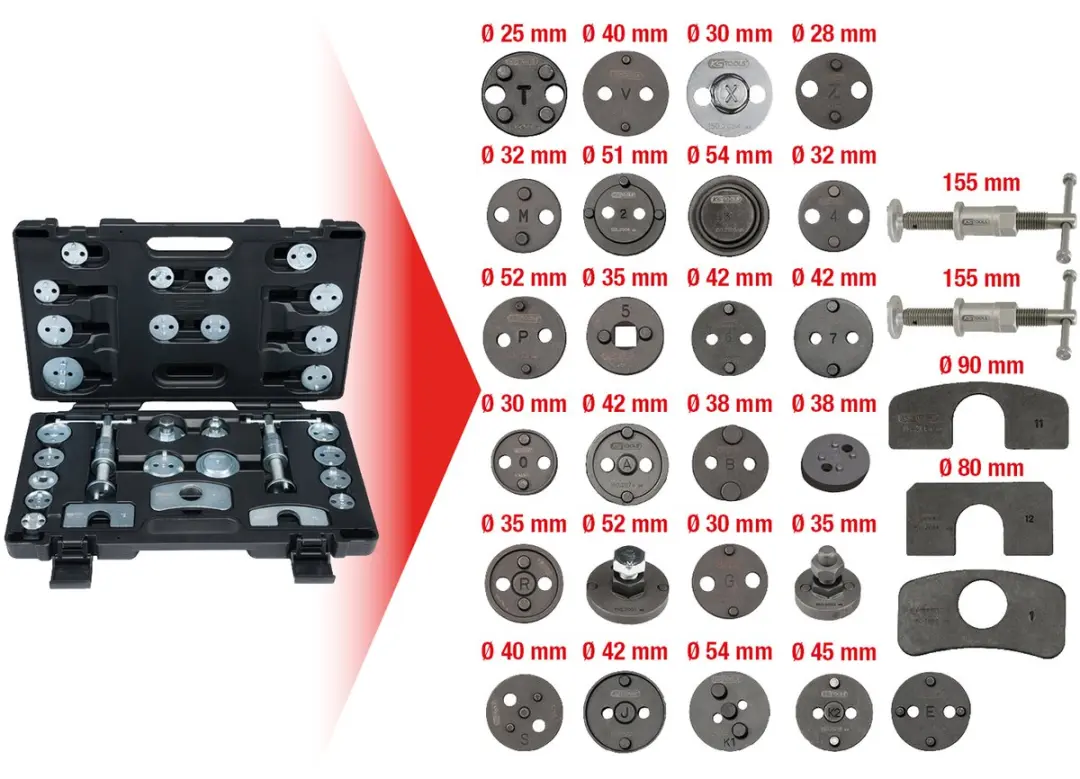 KS Tools 150.2030 Remkolom Terugzetset - 30 stuks - afbeelding 5 van 6