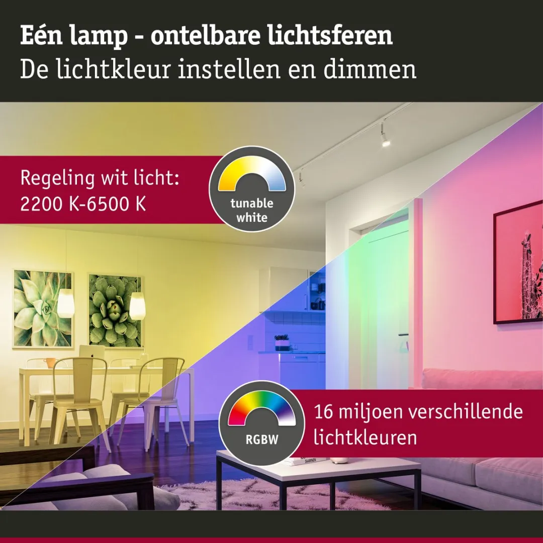 Paulmann Smart Home Zigbee 3.0 LED Kogellamp E14 5W RGBW+ - 470lm - Mat - afbeelding 6 van 6