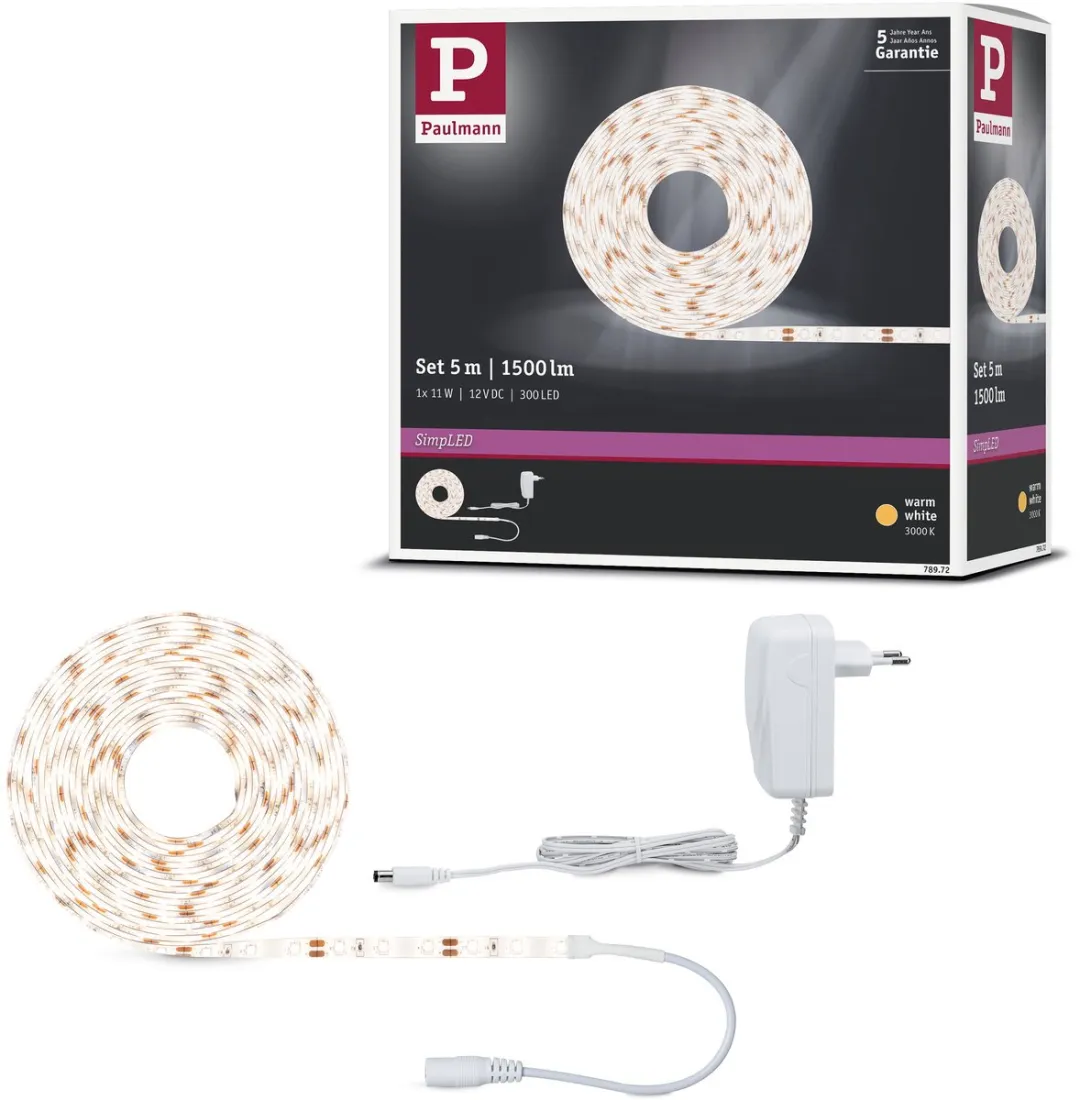 Paulmann SimpLED LED Strip 5m Warm Wit 3000K