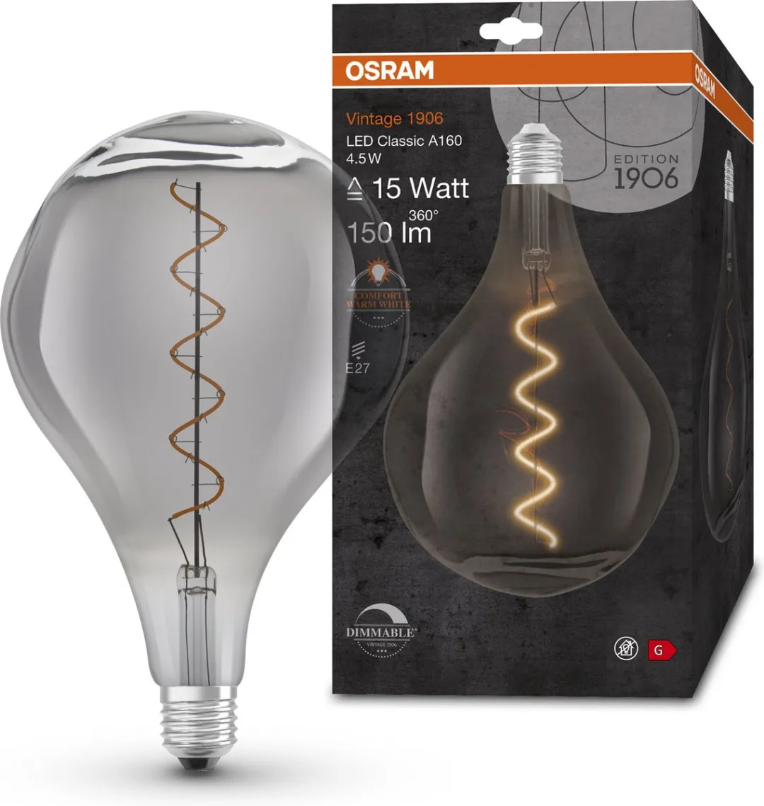 Osram LED Globe E27 4.5W Warmwit - Ø165mm Helder