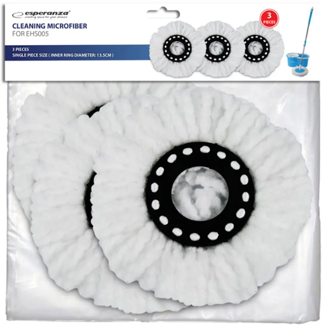 Esperanza EHS005SP3 Spin Mop Dweilset - 6L - Blauw - afbeelding 3 van 4