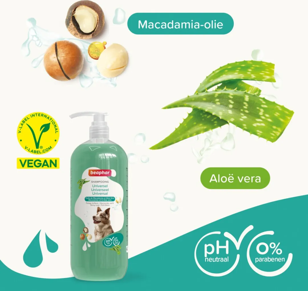 3x Beaphar Shampoo Hond Universeel 1 liter