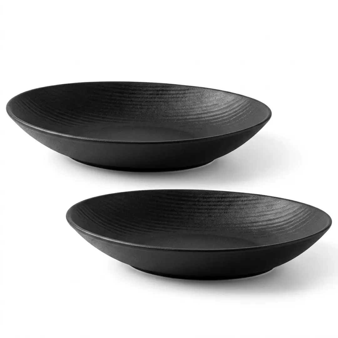 Zwarte diepe schalen 2 stuks