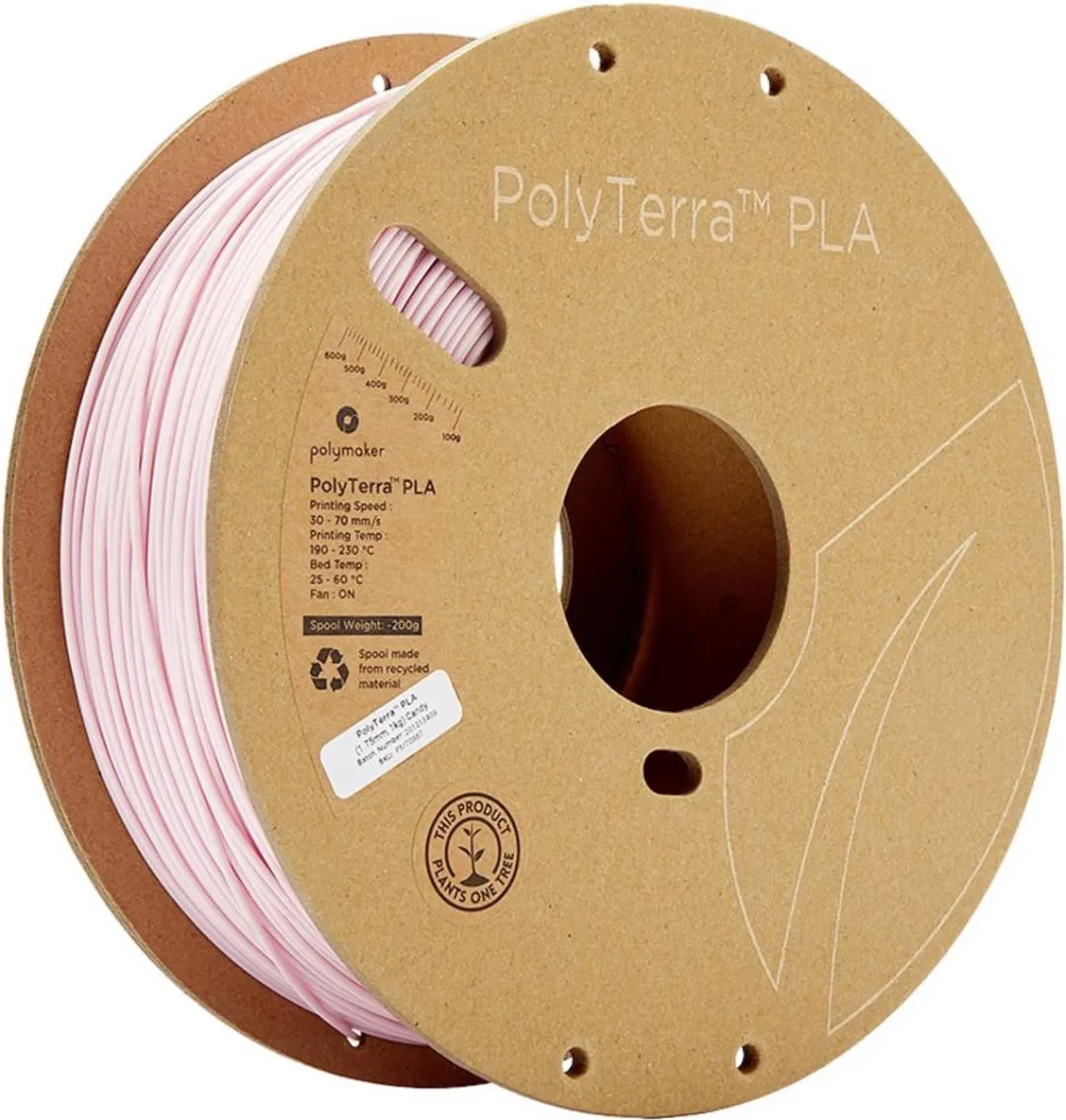 Polymaker PolyTerra PLA Filament 1.75mm 1000g Pastelroze