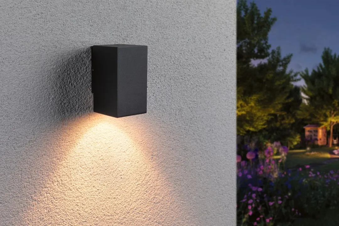 Paulmann LED Wandlamp Flame IP44 2200K 4W - Antraciet
