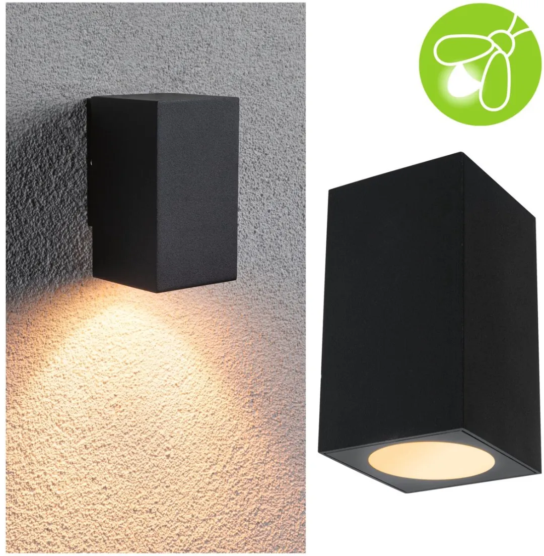 Paulmann LED Wandlamp Flame IP44 2200K 4W - Antraciet