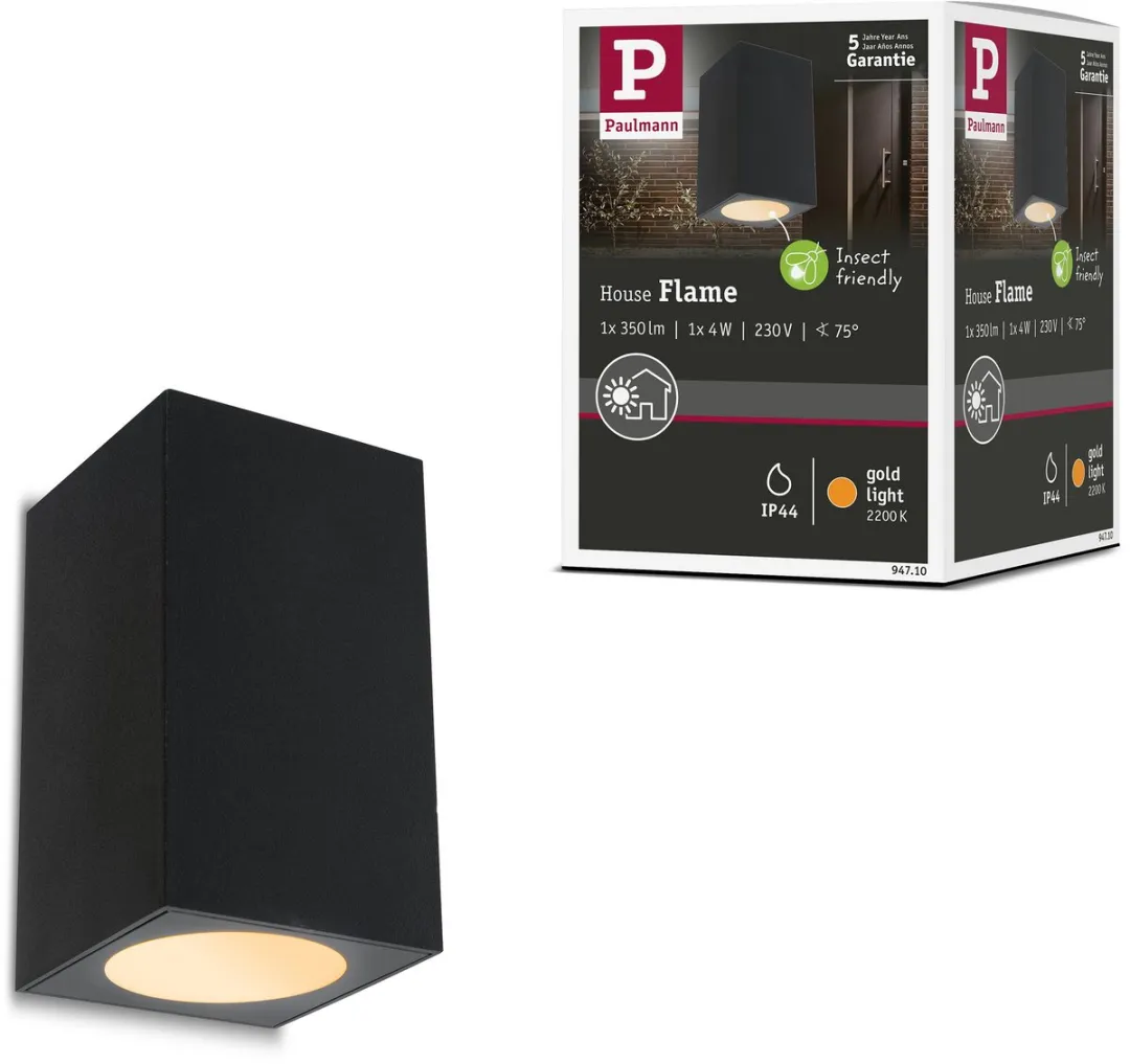 Paulmann LED Wandlamp Flame IP44 2200K 4W