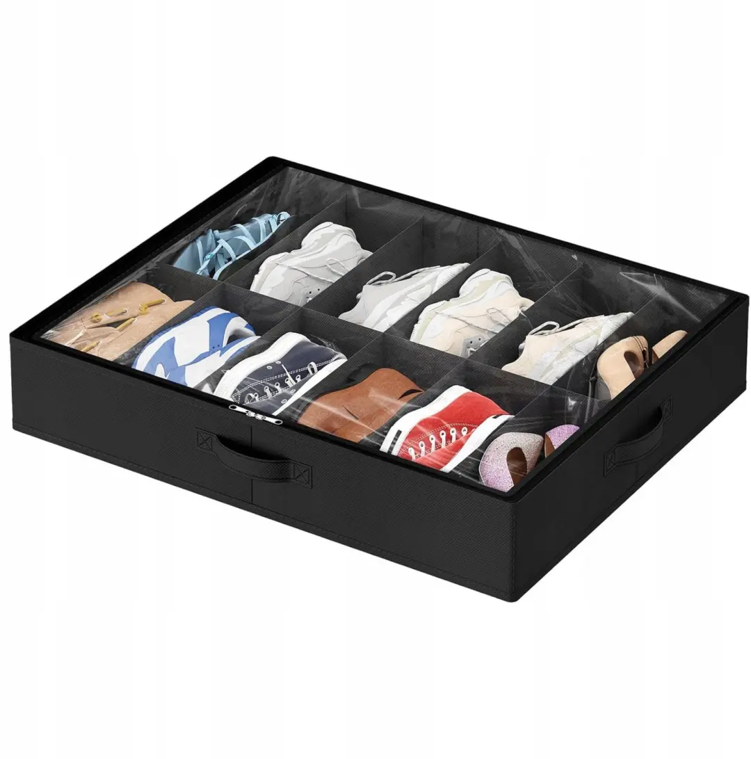 Onder-bed schoenenorganizer voor 12 paar met venster