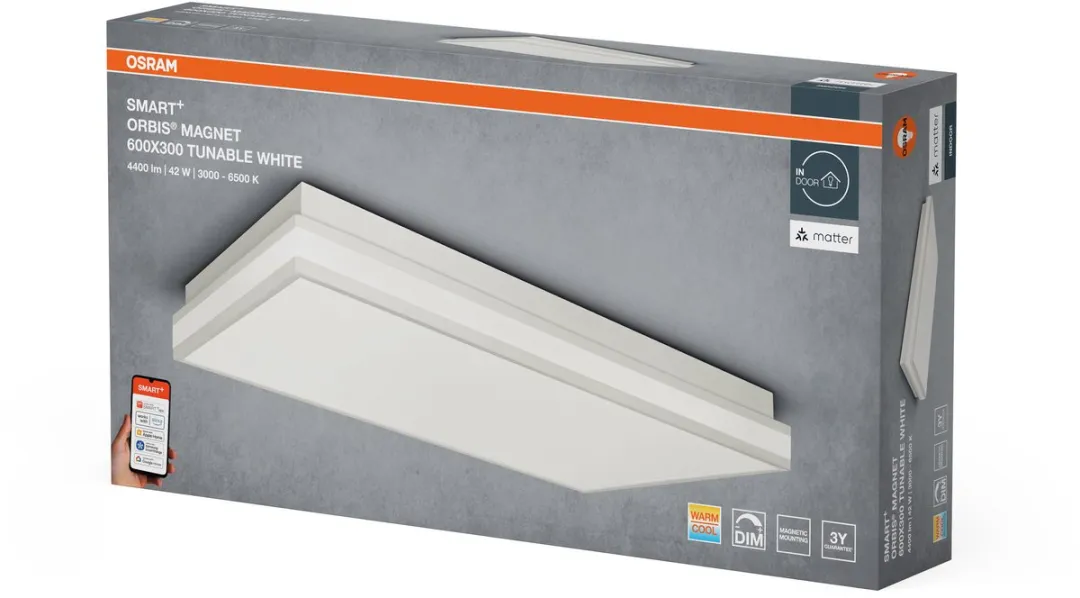 Osram SMART+ Matter Magnet Plafondlamp 42W - 3200lm - Wit