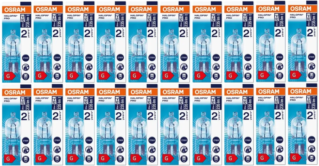 Osram G9 Halogeenlamp 48W - 20 Stuks - Warm Wit 2800K - afbeelding 6 van 6
